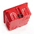 Коробка монтажная для полых стен, с пластиковыми зажимами, с крышкой, 120*92*45мм STEKKER EBX30-02-1-20-120, красный 49008