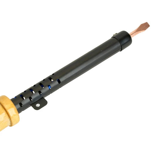 Паяльник с деревянной ручкой 65W, нихромовый нагреватель, долговечное жало, 230В, STEKKER  PLE110-60 49985 фото 2