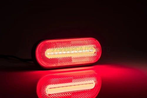 Фонарь габаритный LED 12-36В, красный со светоотражателем, кронштейном и проводом. FRISTOM FT-070 C+K LED фото 2