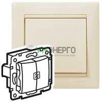 Выключатель 2-кл. СП Valena 10А IP31 с подсветкой механизм сл. кость (DIY-упак.) Leg 695630