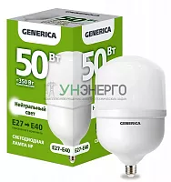 Лампа светодиодная HP 50Вт 4000К E27-E40 230В GENERICA LL-HP-50-230-40-E27-E40-G