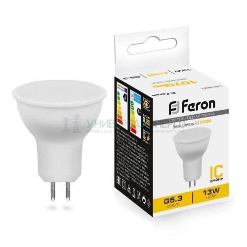 Лампа светодиодная Feron LB-960 MR16 G5.3 13W 2700K 38188 фото 2