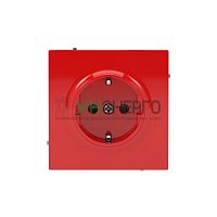 Розетка силовая KANT 2P+E без шторки красн. сатин DKC 7001033 Розетка силовая KANT 2P+E без шторки красн. сатин DKC 7001033