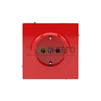 Розетка силовая KANT 2P+E без шторки красн. сатин DKC 7001033