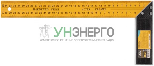 Угольник столярный двусторонняя шкала 350мм MOS 19374М