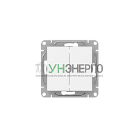 Выключатель 2-кл. СП Эпика механизм бел. EKF UP1-SWW-20