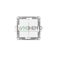 Выключатель 2-кл. СП Эпика механизм бел. EKF UP1-SWW-20