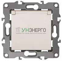 Розетка 1-м СП Эра12 12-2103-02 16А IP20 16AX 250В 2P+E Schuko защ. шторки с крышкой механизм сл. кость Эра Б0014694