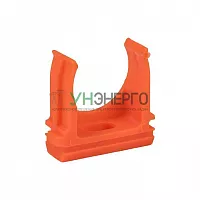Держатель для труб (клипса) d25мм оранж. (уп.10шт) Plast PROxima EKF derj-z-25o