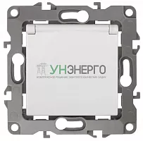 Розетка 1-м СП Эра12 12-2103-01 16А IP20 16AX 250В 2P+E Schuko защ. шторки с крышкой механизм бел. Эра Б0014693