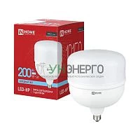 Лампа светодиодная LED-HP-PRO 200Вт 6500К E27 с адаптером E40 19150лм 230В IN HOME 4690612066547 Лампа светодиодная LED-HP-PRO 200Вт 6500К E27 с адаптером E40 19150лм 230В IN HOME 4690612066547