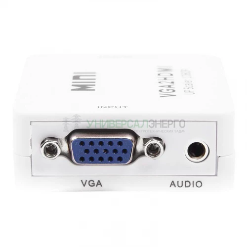 Конвертер VGA + Стерео 3.5мм на HDMI пластик бел. Rexant 17-6930 фото 6