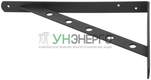 Уголок-кронштейн усиленный 300х225мм черн. КУРС 66108 фото 3