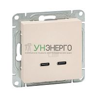 Розетка 2-м СП Эпика USB-C механизм крем. EKF UP1-SOI-2USBC Розетка 2-м СП Эпика USB-C механизм крем. EKF UP1-SOI-2USBC