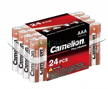 Элемент питания алкалиновый AAA/LR03 1.5В Plus Alkaline LR03-PB24 (уп.24шт) Camelion 7615