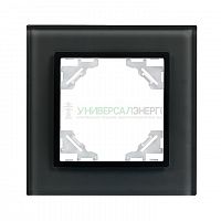 Рамка 1-м Минск стеклянная черн. Basic EKF ERM-G-401-70