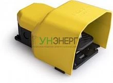 Педаль одиночная 2х(2НО+2НЗ) 250В AC 4А IP65 2 скорости; с фиксацией; с защ. кожухом алюм. желт. EMAS PDKS11GX12