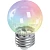 Лампа светодиодная Feron LB-37 Шарик прозрачный E27 1W RGB быстрая смена цвета 38129