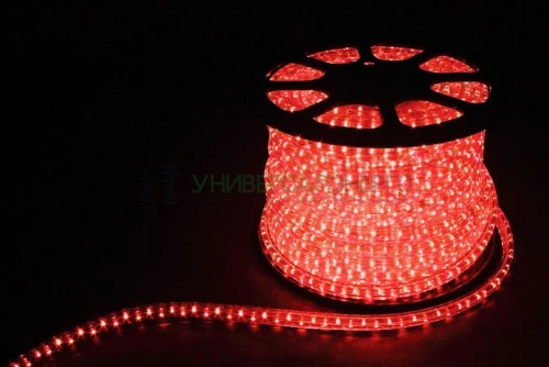 Дюралайт светодиодный Feron LED-R2W 2-х жильный , красный 1.44Вт/м 36LED/м 100м 220V 26061