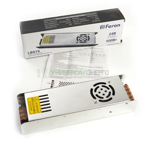Трансформатор электронный для светодиодной ленты 500W 24V (драйвер), LB019 48049 фото 4