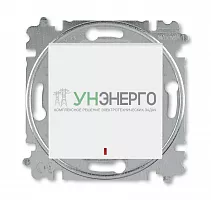 Переключатель 1-кл. СП Levit IP20 с контрол. подсветкой бел./ледяной ABB 2CHH592545A6001