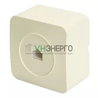 Розетка RJ-45 открытой установки, 1-местная, STEKKER, серия София, слоновая кость, MST00-20-04 49482