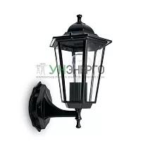 Светильник садово-парковый Feron 6101/PL6101 шестигранный на стену вверх 60W E27 230V, черный 11052 Светильник садово-парковый Feron 6101/PL6101 шестигранный на стену вверх 60W E27 230V, черный 11052