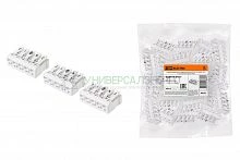Клемма пружинная соединительная КСПн5-3L+N+PE, 16 A, с монтажной ножкой TDM