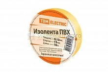 Изолента ПВХ 0.13*15мм Желтая 10м TDM Изолента ПВХ 0.13*15мм Желтая 10м TDM