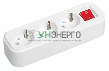 Колодка удлинителя 3-м 16А Classic К03В 2P+PE 250В с выкл. IEK KYP11-16-03-00-ZK