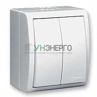 Выключатель 2-кл. ОП Simon 15 Aqua 10А IP54 с подсветкой винтов. зажим бел. Simon 1594399-030 Выключатель 2-кл. ОП Simon 15 Aqua 10А IP54 с подсветкой винтов. зажим бел. Simon 1594399-030