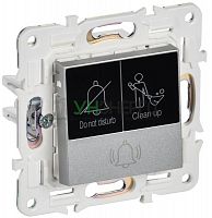 Кнопка звонка SKANDY 10А SK-V17S для отелей с индикацией серебр. IEK SK-V14-2-10-K23