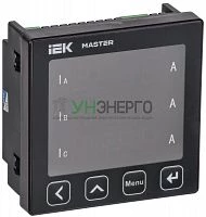 Амперметр цифровой щитовой 3ф RS-485 96х96 LED MASTER IEK MI-DA21-6-3-1-LED
