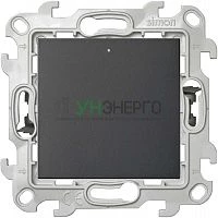 Переключатель 1-кл. 1п 2мод. СП Simon 24 10А IP20 Push&Go с подсветкой механизм графит Simon 2420204-038