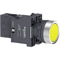 Кнопка LED 1НO 220В с подсветкой желт. SchE XA2EW35M1