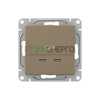Розетка 2-м СП Эпика USB-C механизм шампань EKF UP1-SOC-2USBC Розетка 2-м СП Эпика USB-C механизм шампань EKF UP1-SOC-2USBC