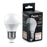 Лампа светодиодная Feron.PRO LB-1409 Шарик E27 9W 2700K 38080
