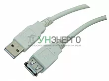 Шнур USB 2.0 (USB А-USB A) 1.8м бел. REXANT 18-1114