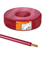 Провод ПуВ 1х10.0 ГОСТ (100м), красный TDM Провод ПуВ 1х10.0 ГОСТ (100м), красный TDM