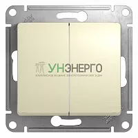 Выключатель 2-кл. СП Glossa 10А IP20 (сх. 5) 10AX механизм беж. SE GSL000251