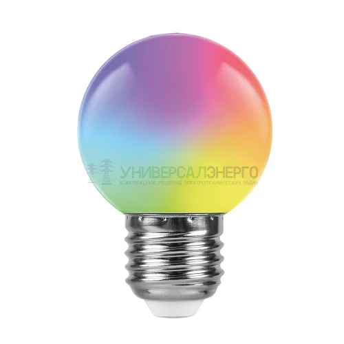 Лампа светодиодная Feron LB-371 Шар матовый E27 3W RGB плавная сменая цвета 38115 фото 4