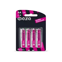 Элемент питания алкалиновый AA/LR6 1.5В Super Alkaline BL-4 (уп.4шт) ФАZА 5000285