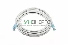 Патч-корд PC-LPM-UTP-RJ45-RJ45-C6-5M-LSZH-GY U/UTP кат.6 LSZH 5м сер. Hyperline 41841