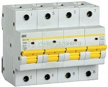 Выключатель автоматический модульный 4п D 80А 15кА ВА47-150 IEK MVA50-4-080-D