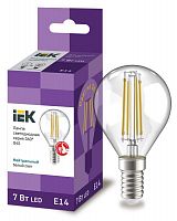 Лампа светодиодная 360° G45 7Вт шар 4000К E14 230В прозр. IEK LLF-G45-7-230-40-E14-CL