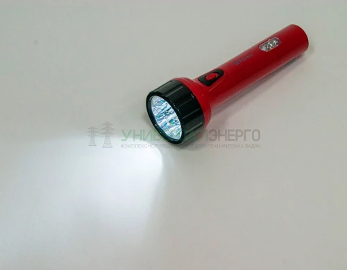 Фонарь аккумуляторный ручной 9+3LED 0.7W со встроенной вилкой для зарядки, красный, TL042 12957 фото 3