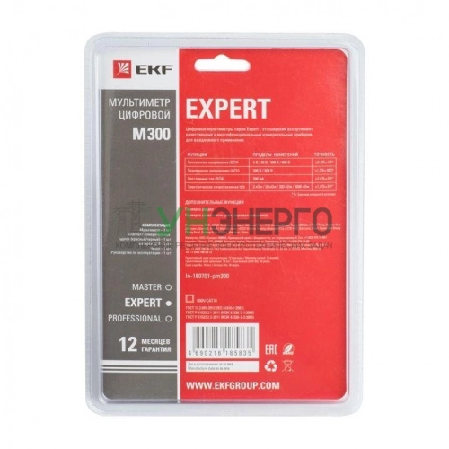 Мультиметр цифровой M300 Expert EKF In-180701-pm300 фото 2