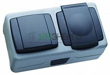 Выключатель 1-кл. в компл. розетка с крышкой IP55 Plus Makel 36064202 Выключатель 1-кл. в компл. розетка с крышкой IP55 Plus Makel 36064202