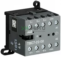 Миниконтактор TBC7-22-00-62 (12A при AC-3 400В) катушка 77-143VDC с винтовыми клеммами ABB GJL1313561R6002