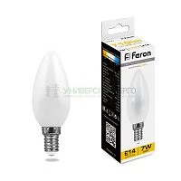 Лампа светодиодная Feron LB-66 Свеча E14 7W 2700K 25785